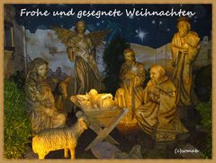 Weihnachtskrippe in Lebensgröße - Weihnachtsmarkt Wiesbaden