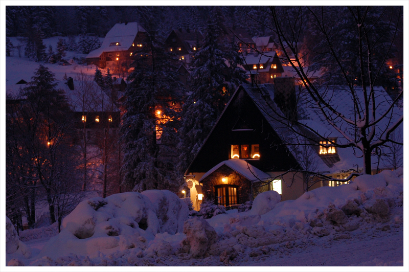 Weihnachtslichter im Erzgebirge