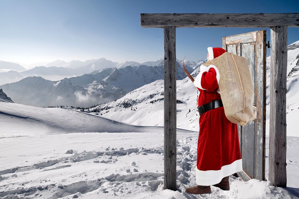 Weihnachtsmann im Schnee Foto & Bild menschen im schnee, weihnachten
