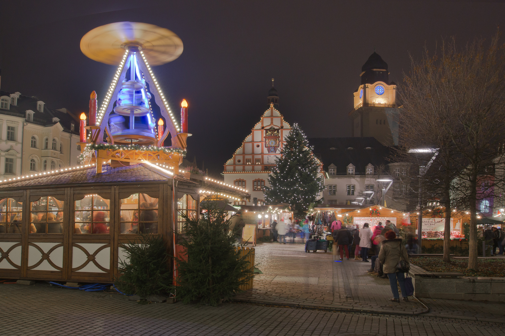 Weihnachtsmarkt auf dem Altmarkt von Plauen