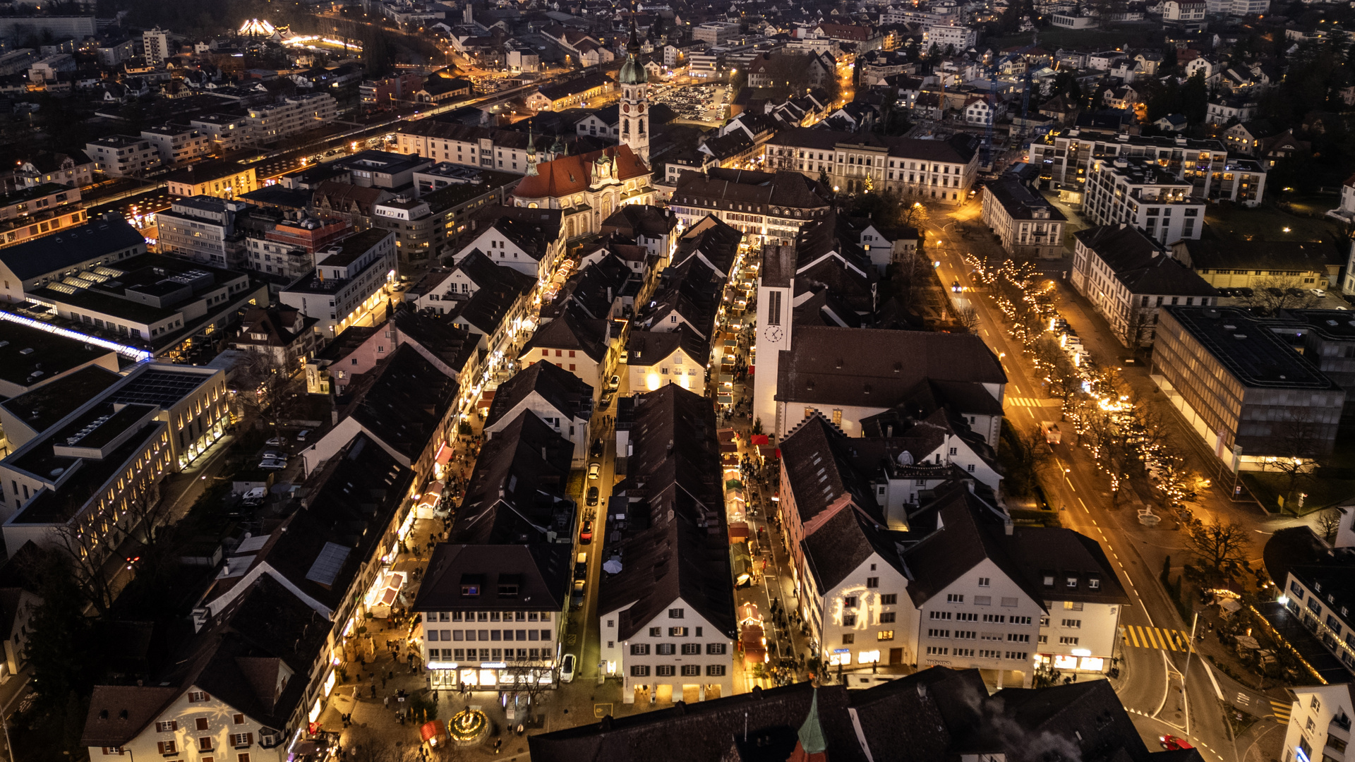 Weihnachtsmarkt Frauenfeld, Schweiz, Dez 2023