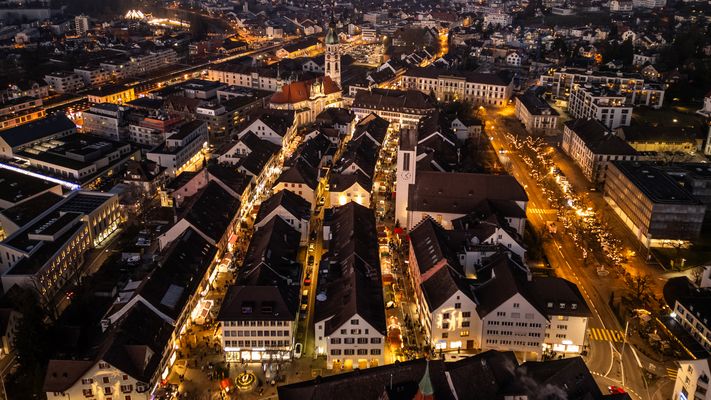 Weihnachtsmarkt Frauenfeld, Schweiz, Dez 2023
