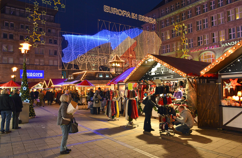Weihnachtsmarkt in Essen, WillyBrandtPlatz Foto & Bild deutschland
