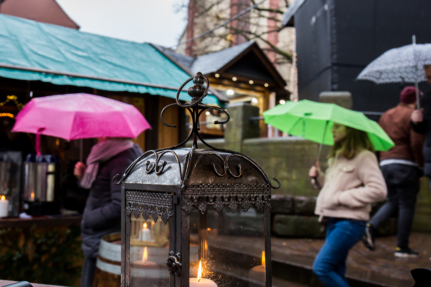 Weihnachtsmarkt verregnet