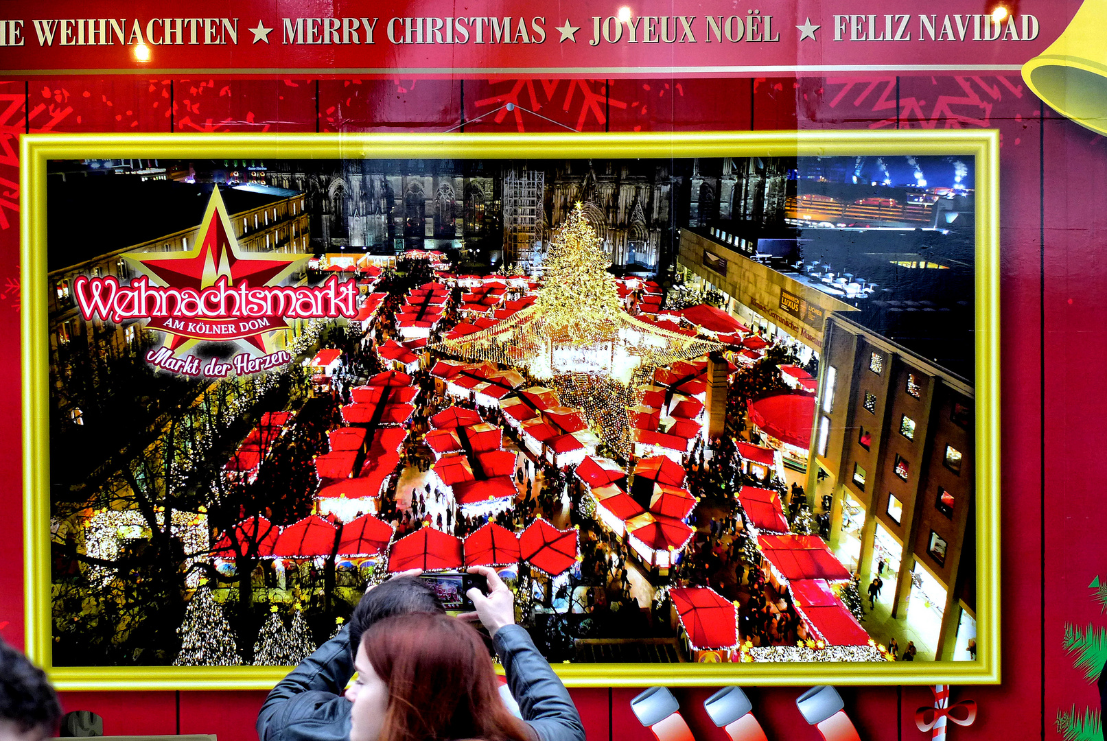 Weihnachtsmarkt von oben