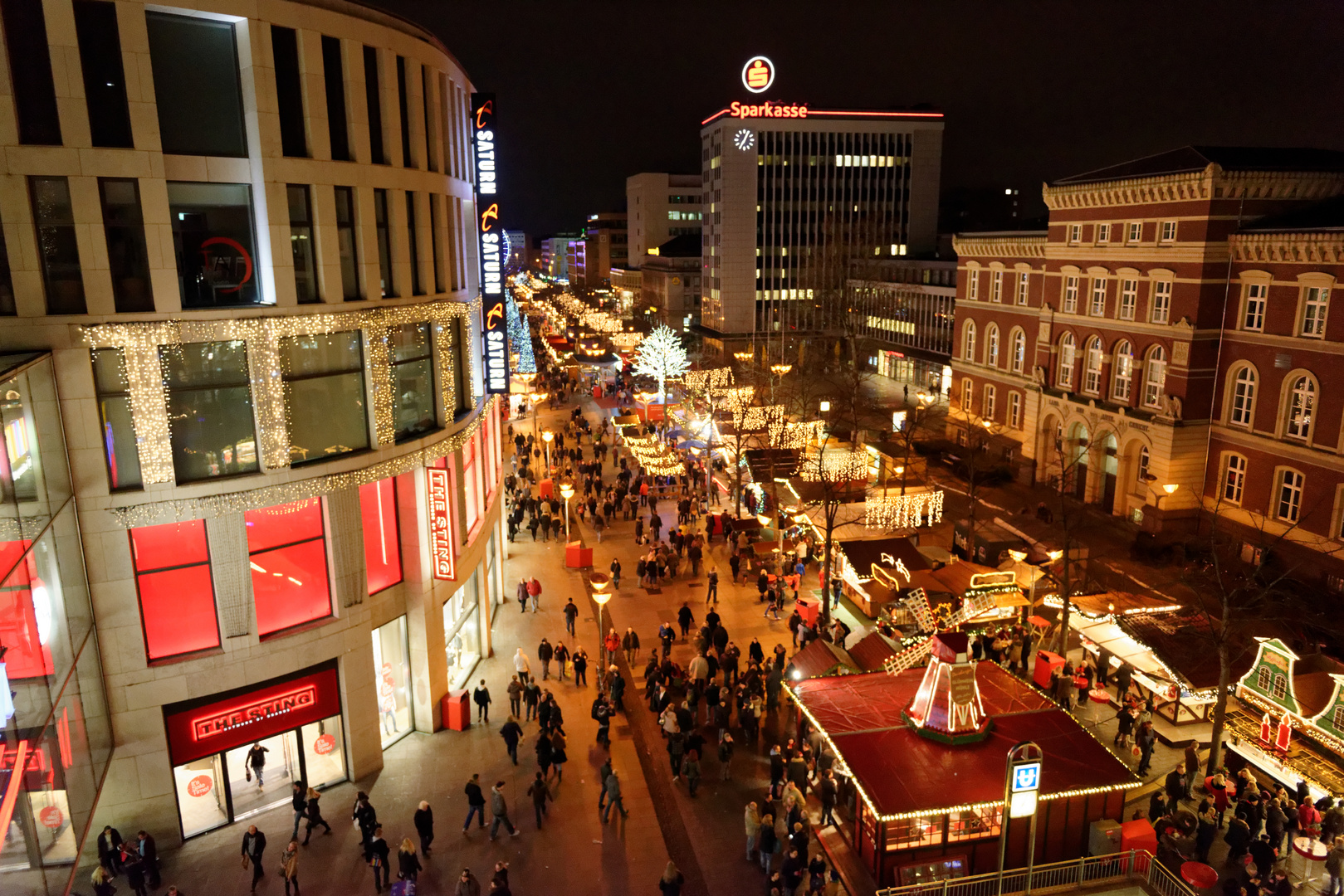 Weihnachtsmarkt von oben