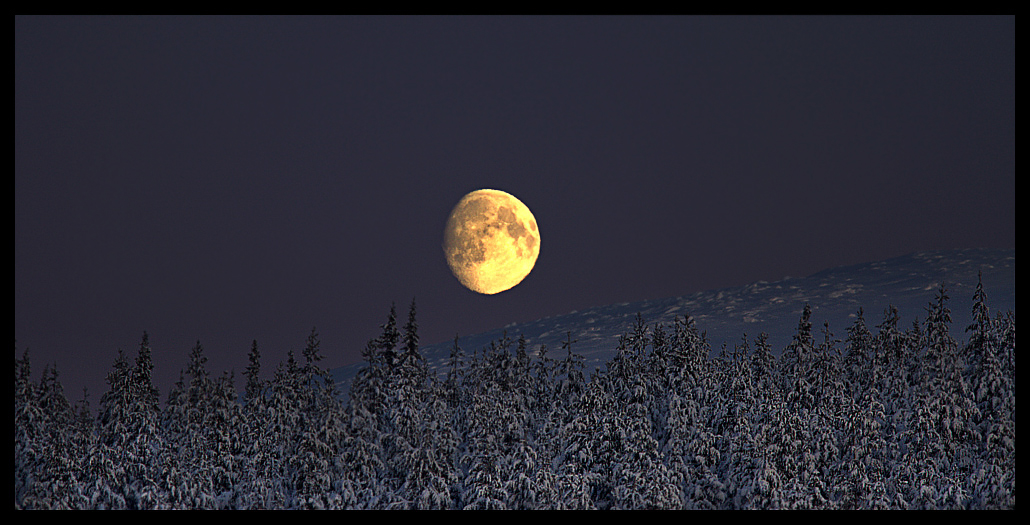 Weihnachtsmond über Lappland