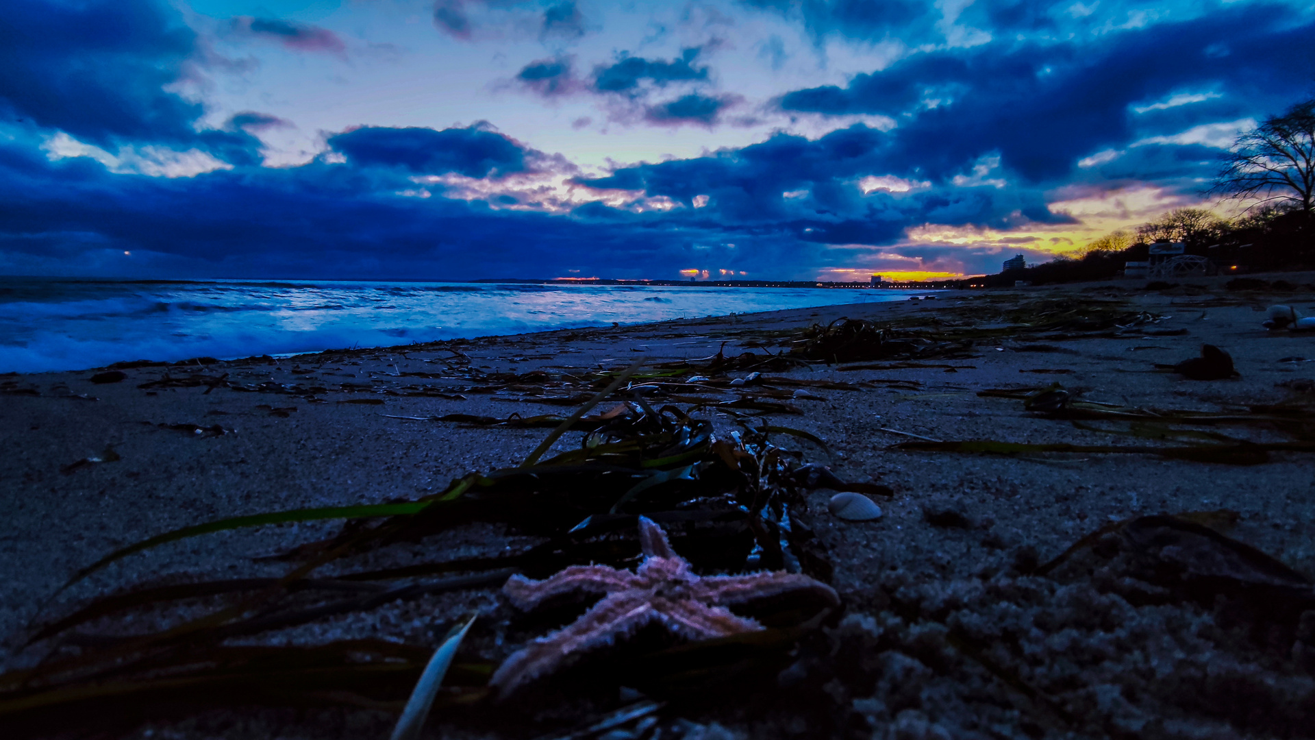 Weihnachtsmorgen am Strand