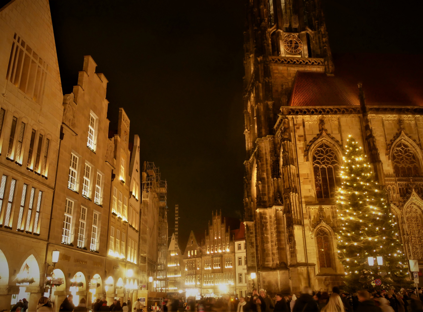 Weihnachtsnachlese - Lambertikirche am Prinzipalmarkt in Münster