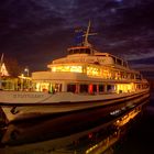 Weihnachtsschiff in Konstanz am Bodensee