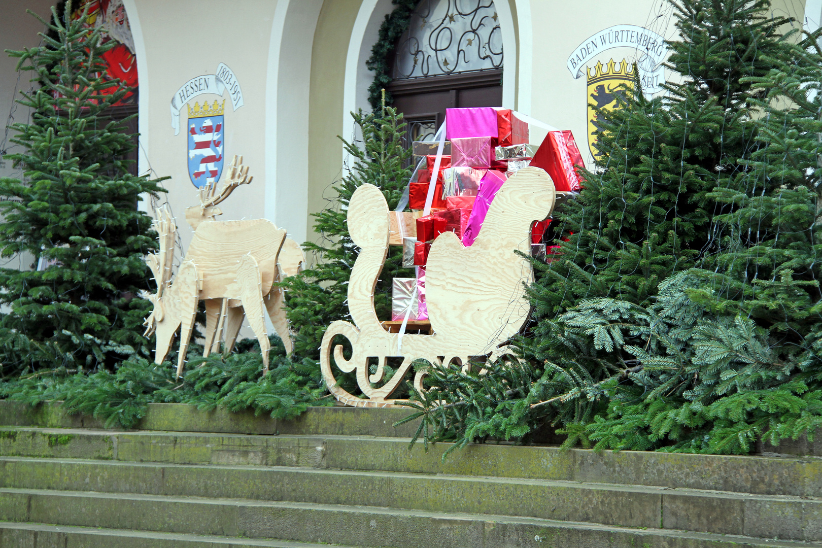 Weihnachtsschlitten in der Altsatdt von Bad Wimpfen Foto & Bild