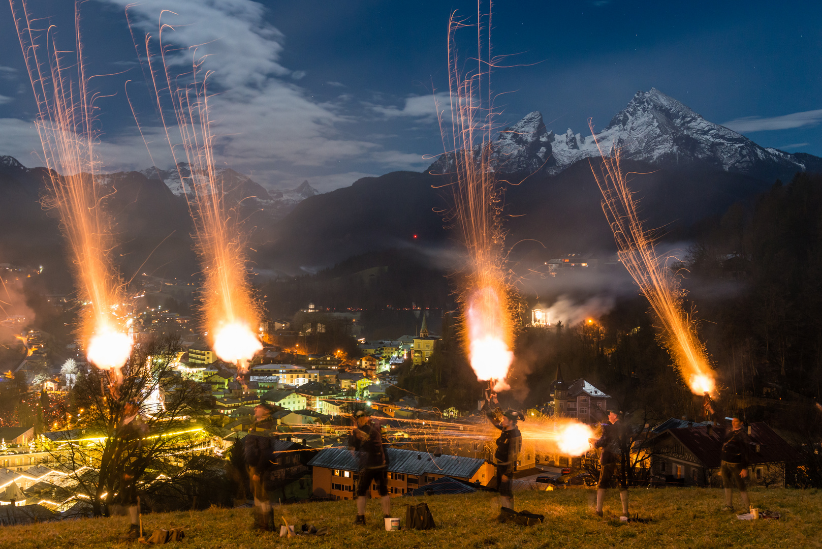 Weihnachtsschützen über Berchtesgaden