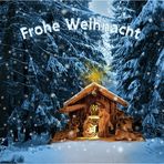 Weihnachtswald mit Krippe