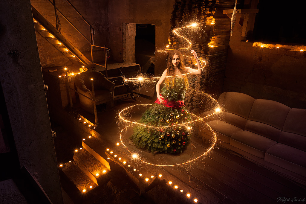 Weihnachtszauber - lightpainting