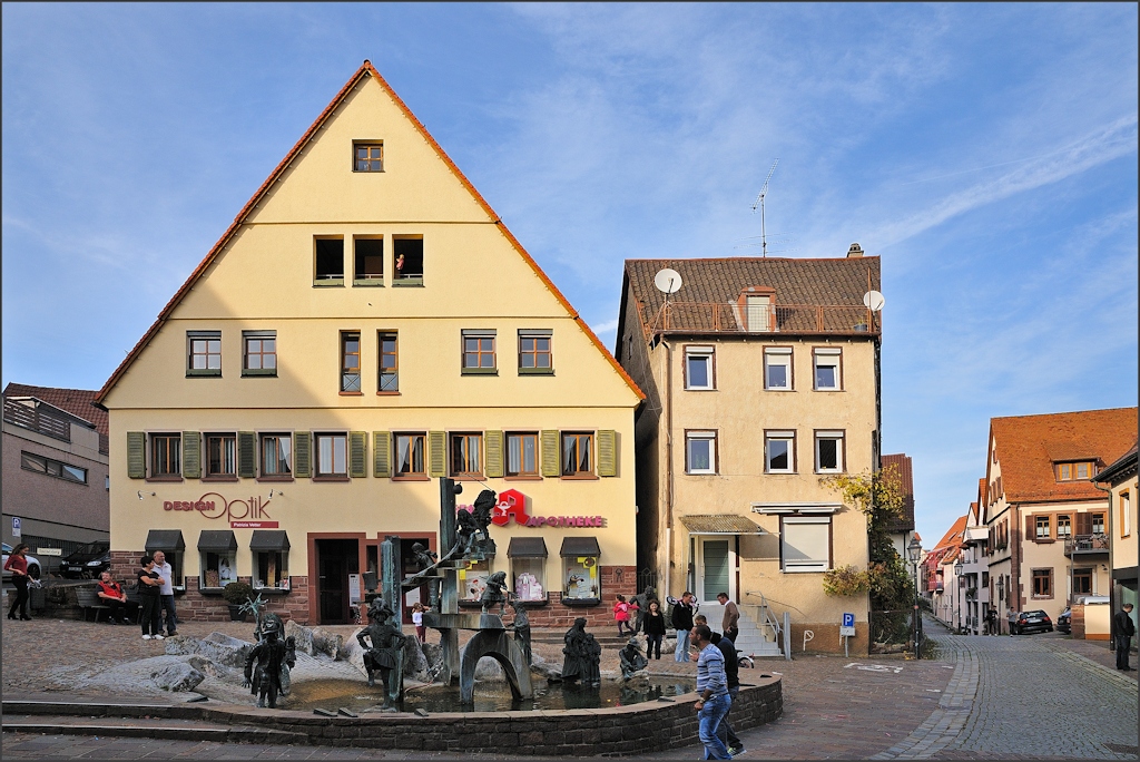 Weil der Stadt  Am Narrenbrunnen Foto Bild 