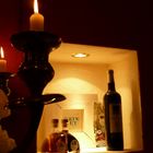 Wein im Kerzenschein