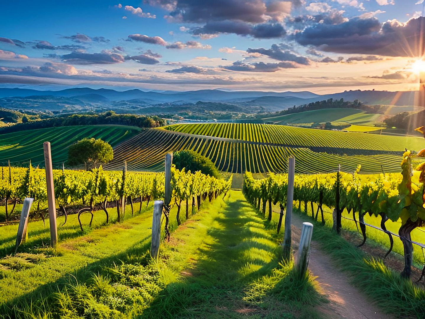 Weinberglandschaft mit Hilfe von KI erstellt