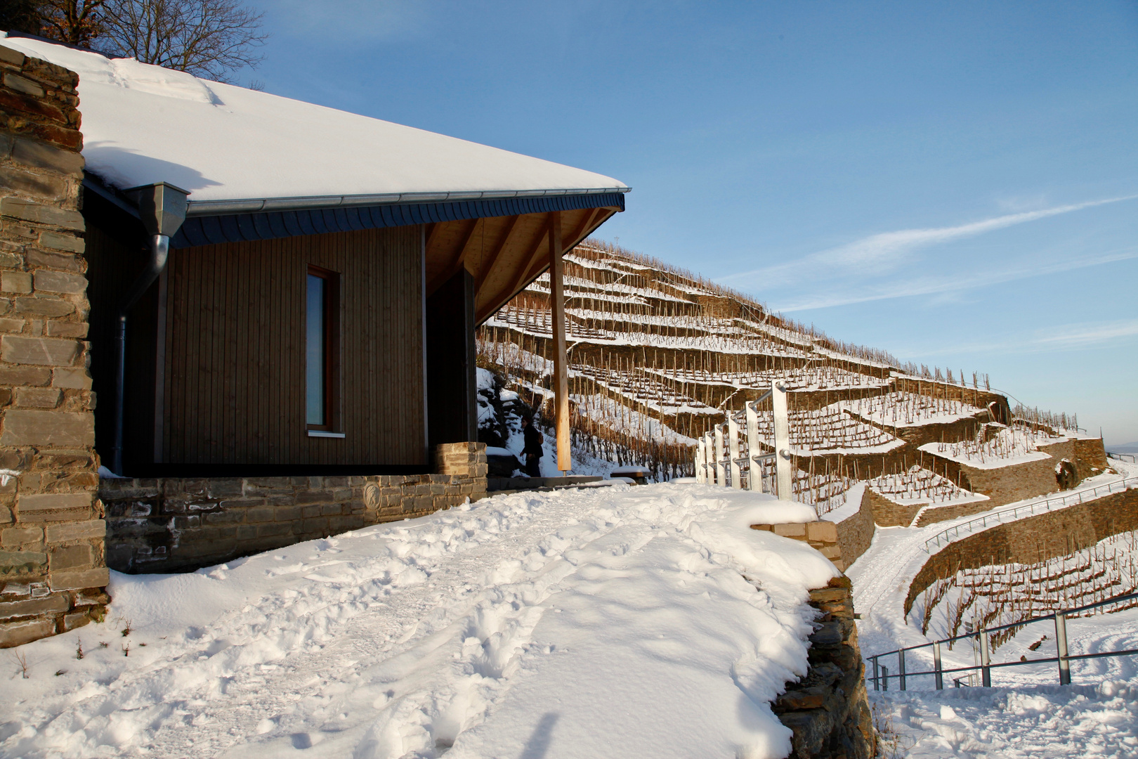 Weinbergskapelle St. Donatus im seltenen Schnee