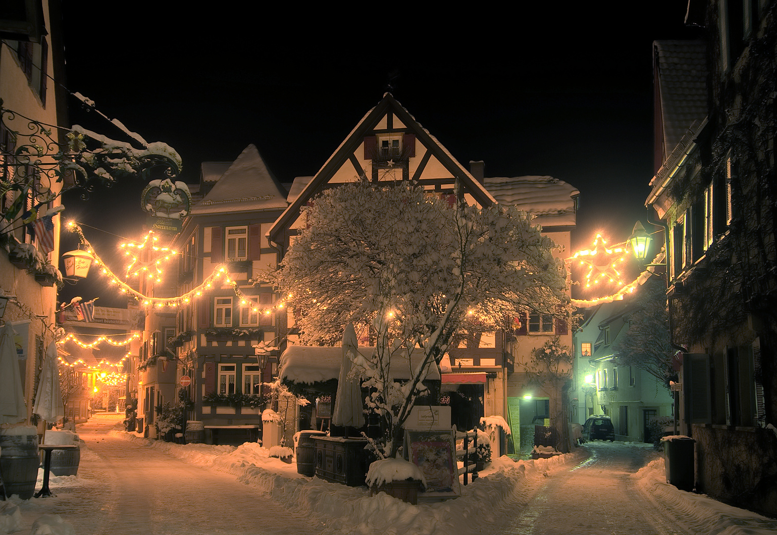 Weindorf Besigheim im Winter