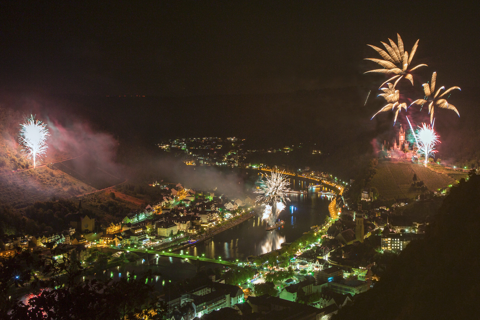 Weinfestfeuerwerk 2016 in Cochem