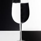 Weinglas Schwarz Weiß