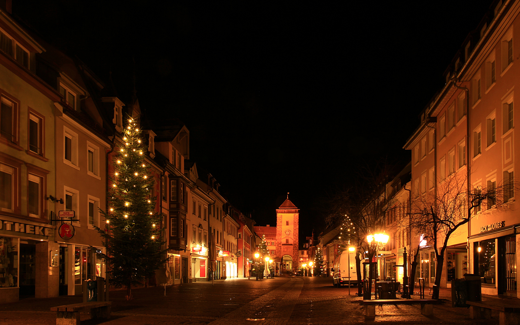 Weinhnachtliche Stimmung in der Stadt.