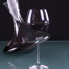 Weinkaraffe und Weinglas in Doppelbelichtung