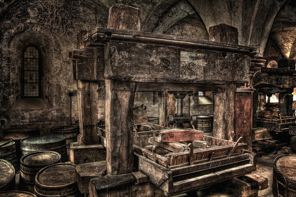 Weinpresse im Kloster Eberbach