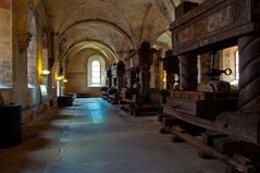 Weinpressen im Kloster Eberbach