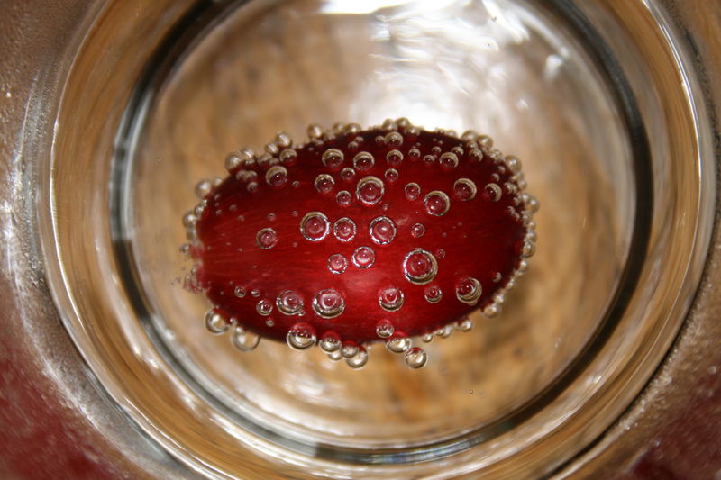 Weintraube in Wasserglas