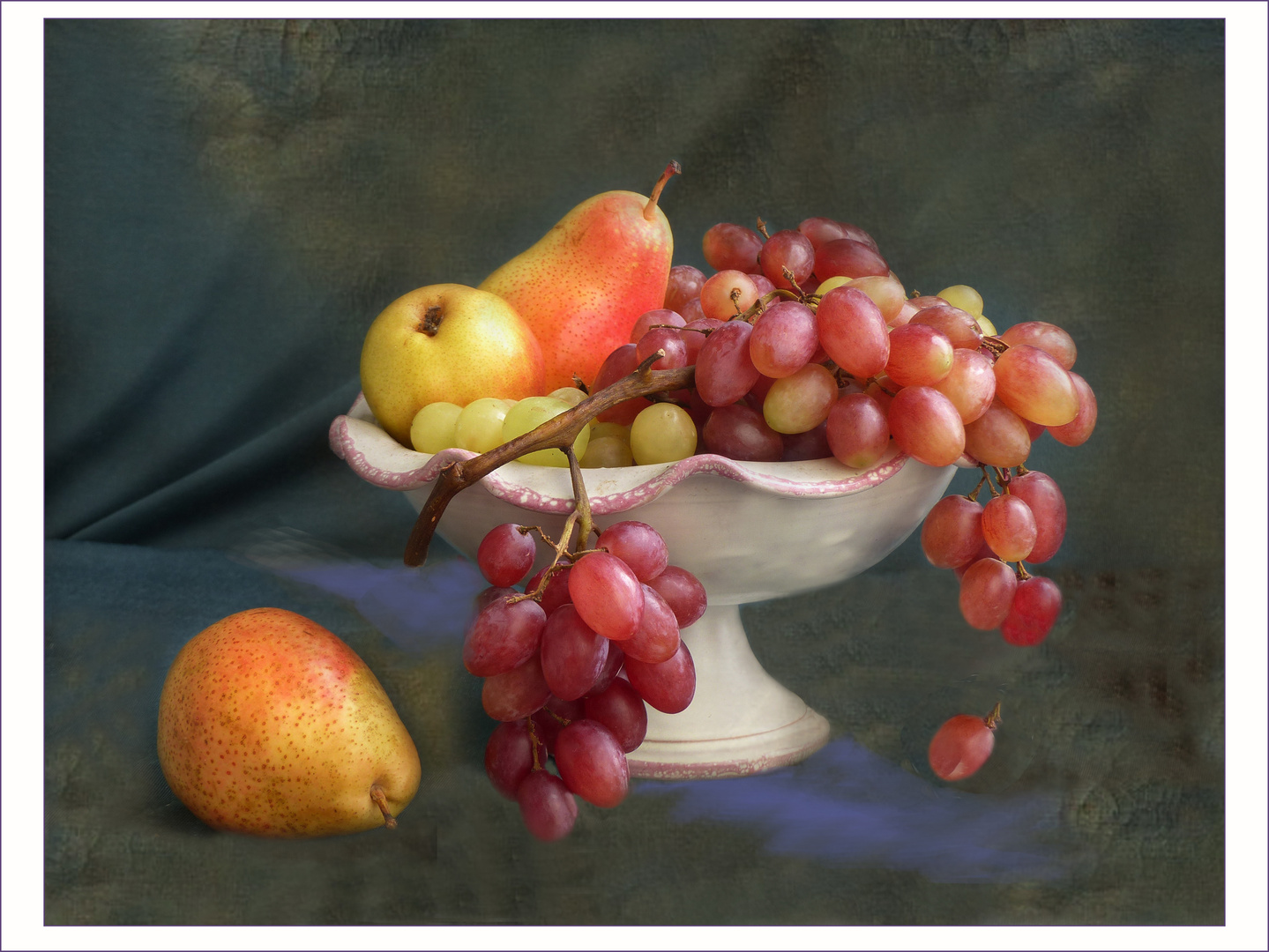  Weintrauben  und Birnen 