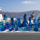 weiß / blau auf Santorini