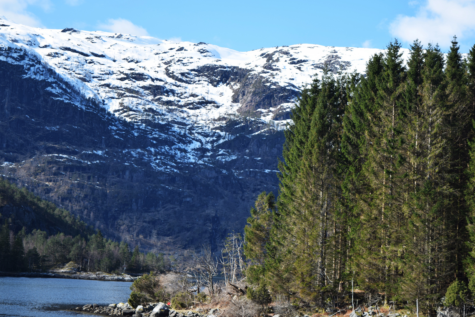 Weiße Bergspitze