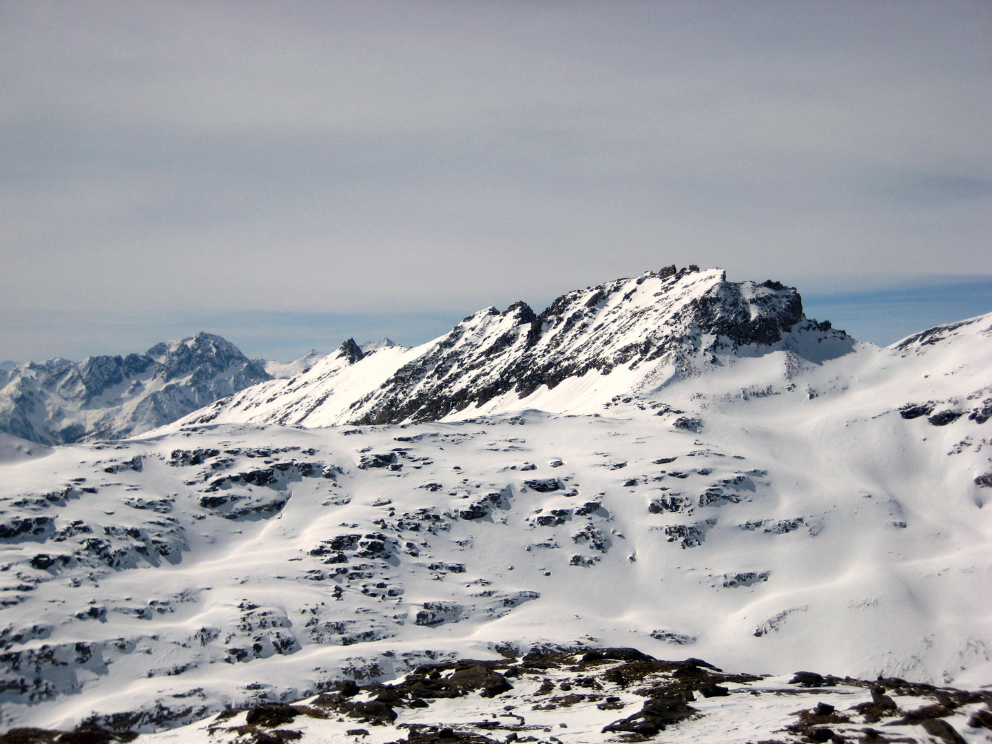 weiße Gipfelkette