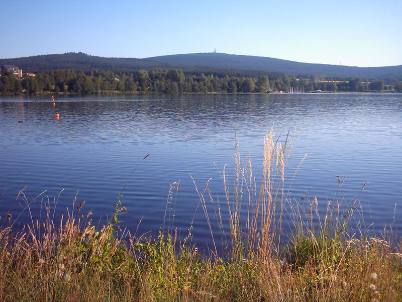 Weißenstädter See mit Schneeberg