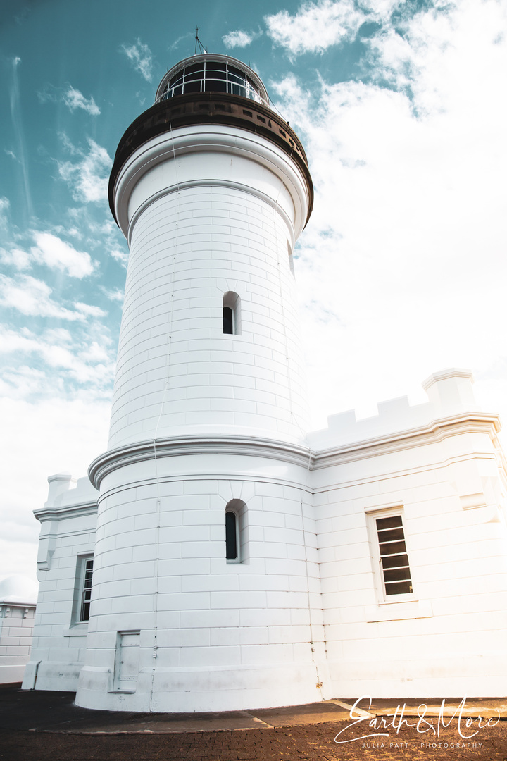 Weißer Leuchtturm von Byron Bay