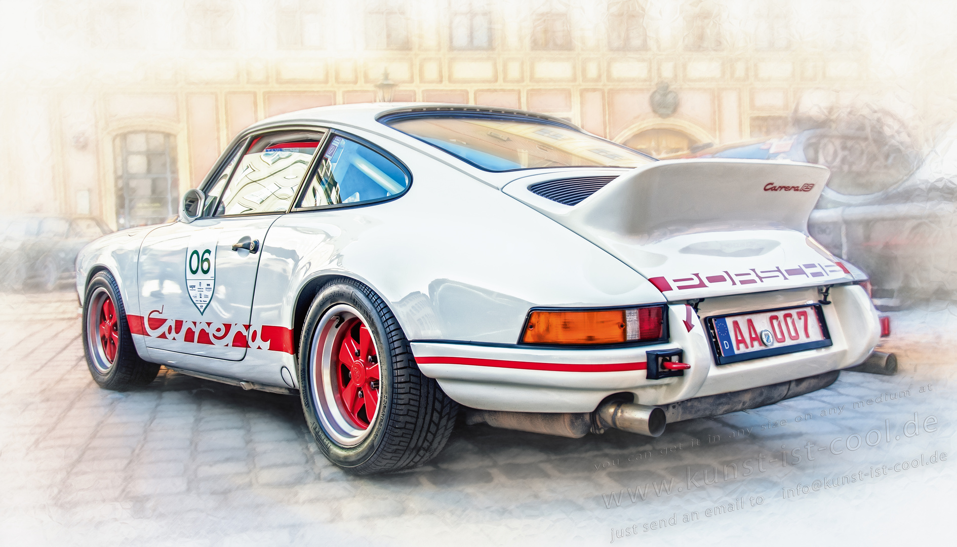 weisser Porsche 911 RS Carrera (70er Jahre)