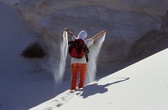 Weißer Sand in den Canyons des Sinai