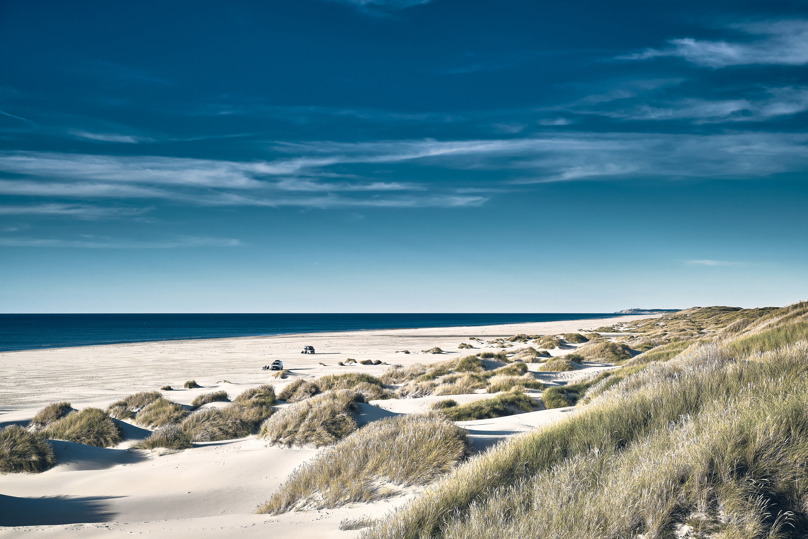 Weißer Strand an Dänemarks Jammerbucht