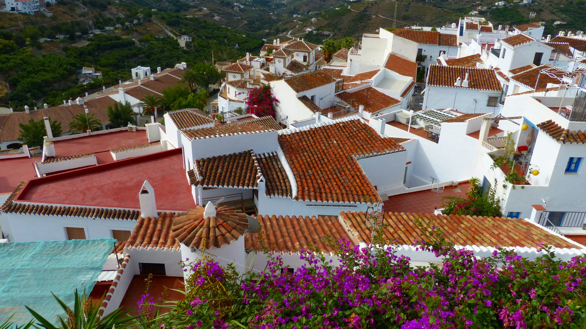 Weißes Dorf in Andalusien