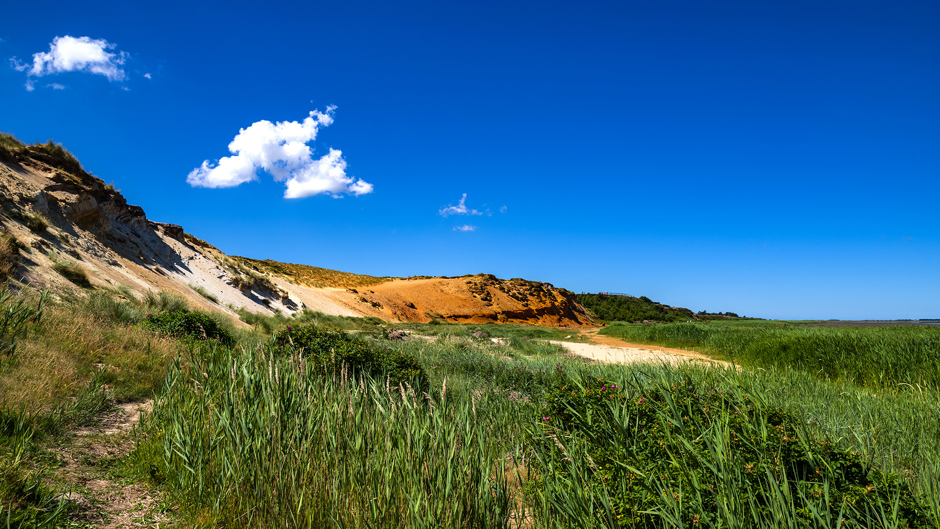 Weißes Wölkchen überm Morsum Kliff