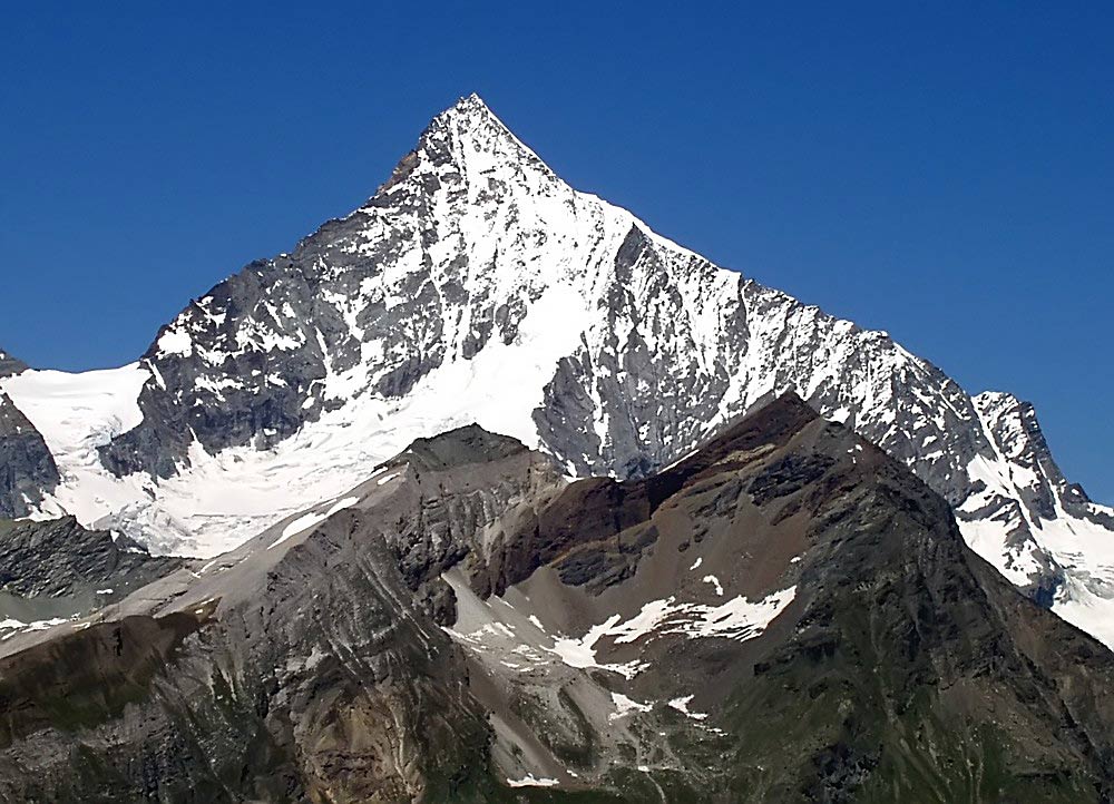 Weisshorn 4505 m einer der ganz prächtigen Walliser Eisriesen