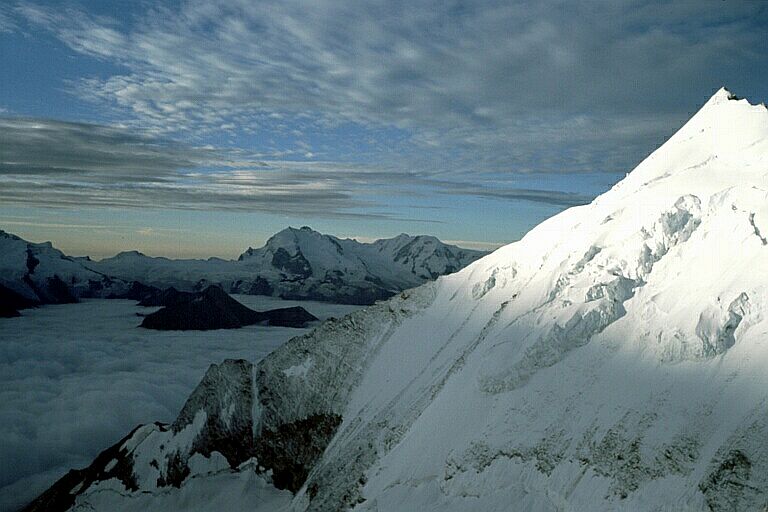 Weisshorn Ostgrat früh morgens