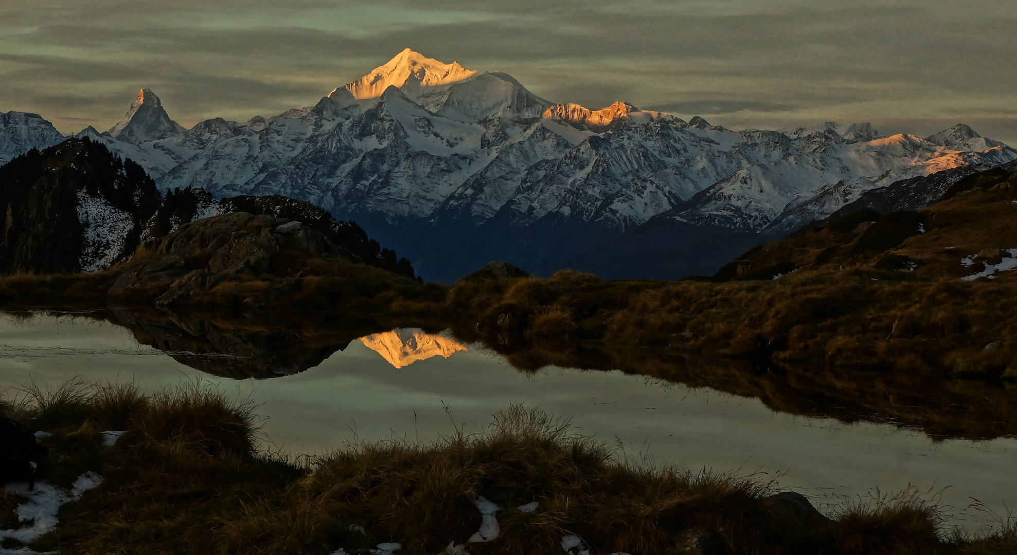 Weisshorn und Matterhorn