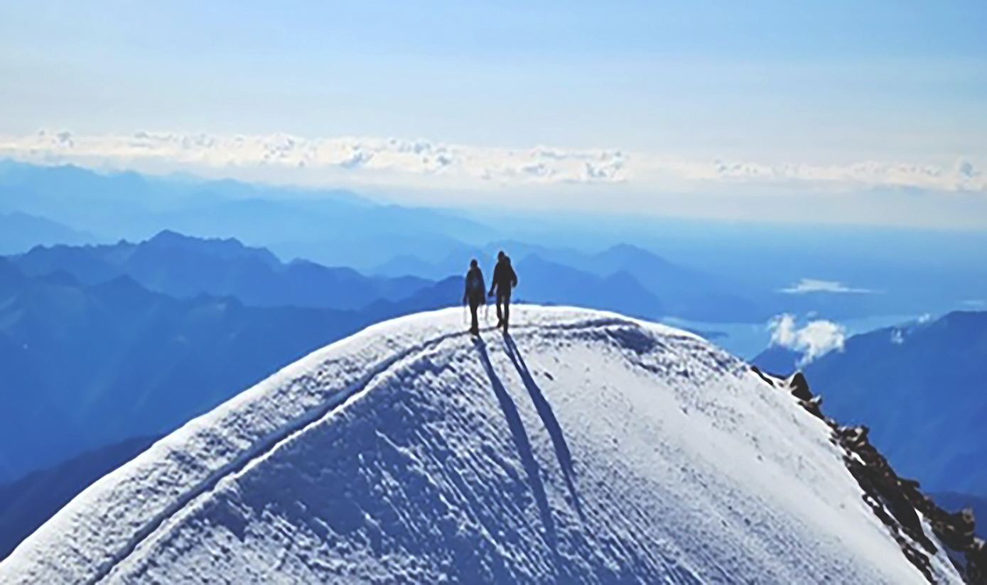 Weißmies 4023 m - auf der "Schulter" zum Gipfel