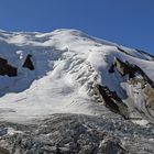 Weissmies Haupt-und Vorgipfel steil nach oben gesehen ...