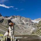 Weit hinten ist ganz klein die Bächlitalhütte zu sehen.