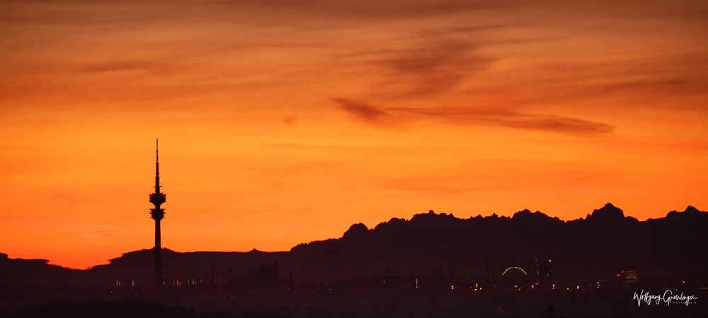 Weit vor Sonnenaufgang in München