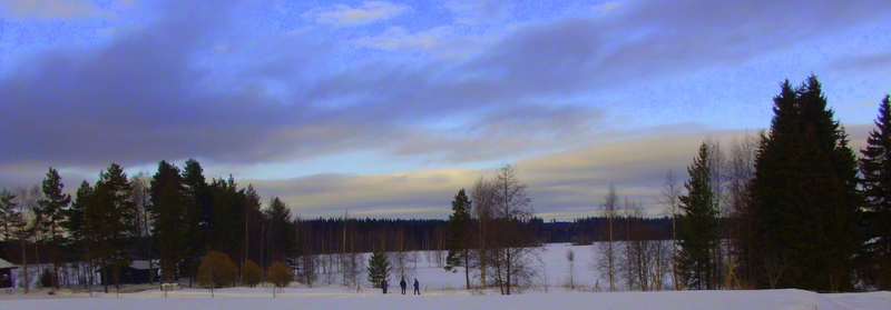 Weit weg im kalten Finnland