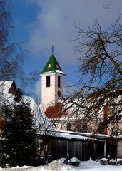 "Weitblick auf die Kirche Dächingen"